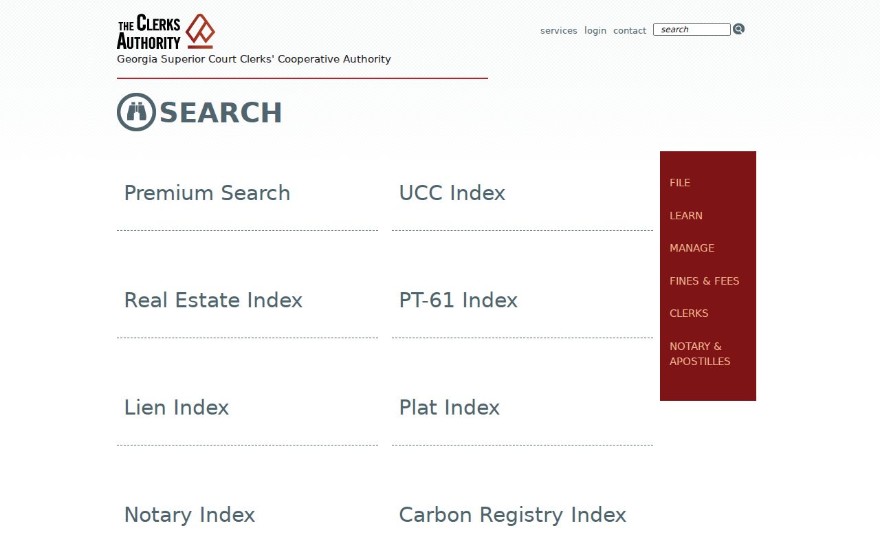 Georgia people search through the GSCCCA records gateway
