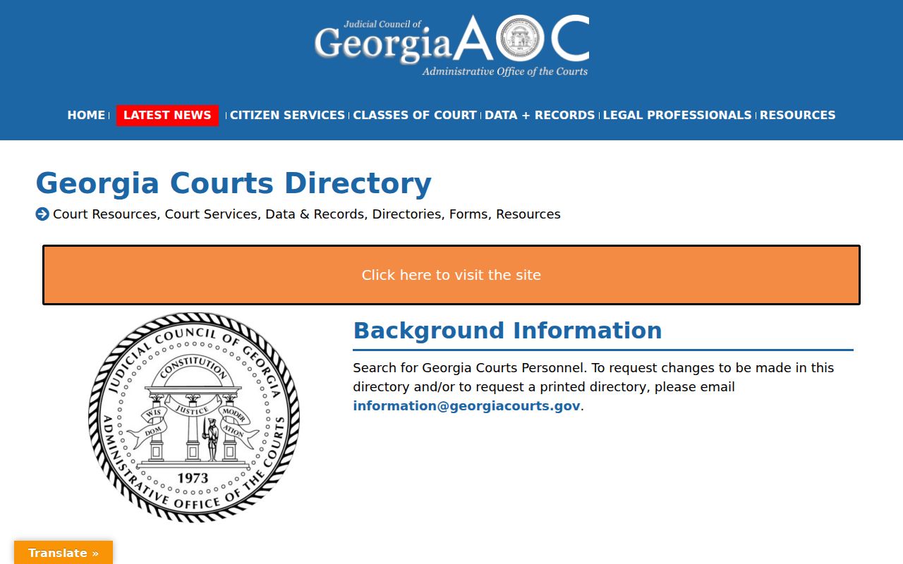 Georgia people directories judicial court directory